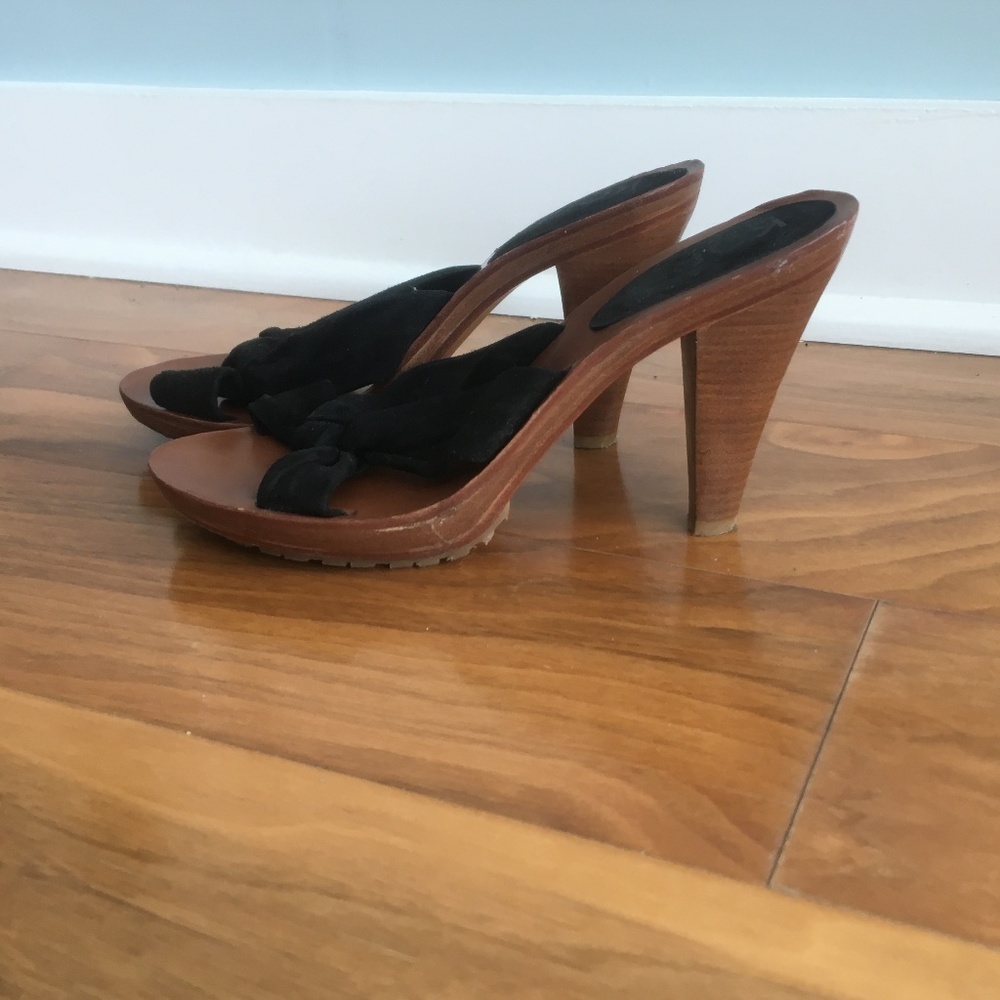 Michael Kors-Black Suede Criss Cross Strap heels